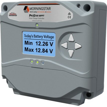 Morningstar ProStar MPPT Solar Regulator; 40A 12-24V / 120V, Meter
