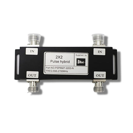 Pulse 2x2 Hybrid Coupler offers a low-cost solution for hybrid's covering cellular bands from 698 to 2700MHz, with low loss Passive Inter-Modulation performance and high isolation.