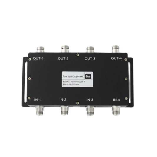 Pulse PSP6938-2206-N Wideband 8-Port 4x4 Hybrid Combiner, 698â€“3800 MHz, N(F)