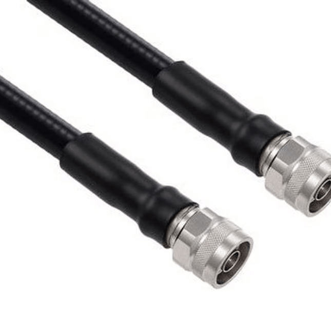 Pulse 3/8 Flex Jumper Cable, N-Male to N-Male, is a factory-assembled and tested flexible coaxial cable