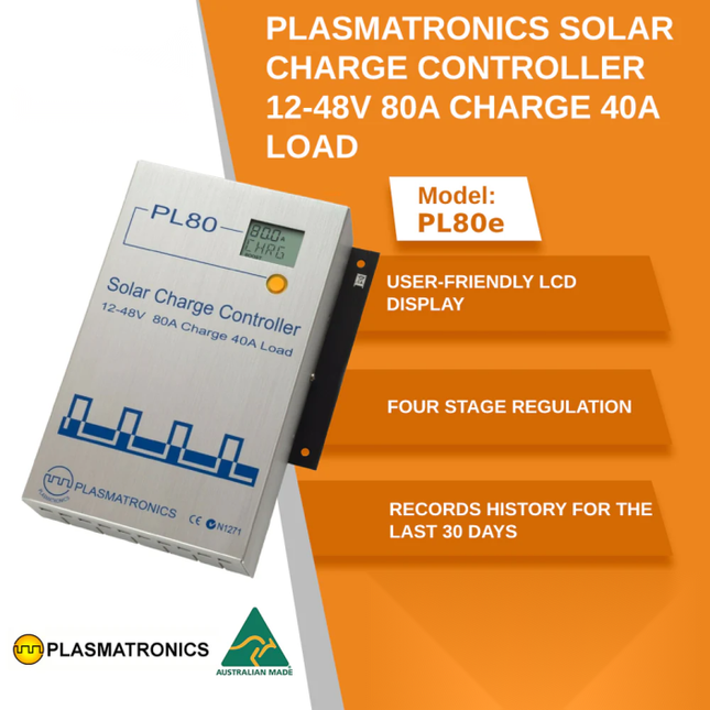 Plasmatronics PL80e Solar Charge Controller