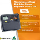 Plasmatronics PLD2020N Dingo PWM Solar Regulator, 20A, 12-48V, LCD, NEG Ground