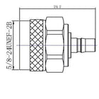 Pulse QMA-10 N-Male to QMA-Female Adapter