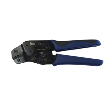 Pulse RCT-174 Crimp Tool is a high-quality ratchet-style crimping tool designed for RG174, RG316, and RG179 coaxial connectors. Engineered for precision and durability, making it an essential tool for RF cable assembly and maintenance.