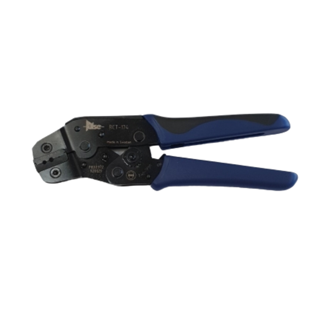Pulse RCT-174 Crimp Tool is a high-quality ratchet-style crimping tool designed for RG174, RG316, and RG179 coaxial connectors. Engineered for precision and durability, making it an essential tool for RF cable assembly and maintenance.