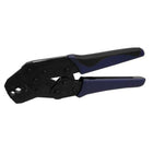 Pulse Crimp Tool for RG5859 is specifically designed for coaxial connectors including RG58, RG142, RG223, RG59, and RG400, 5.41 mm, 6.48 mm, 1.69 mm/.255'', .213'', .067'', HEX-Crimp. This Swedish-manufactured ratchet-style crimp tool features high-strength, through-hardened alloy steel construction for durability and reliability.