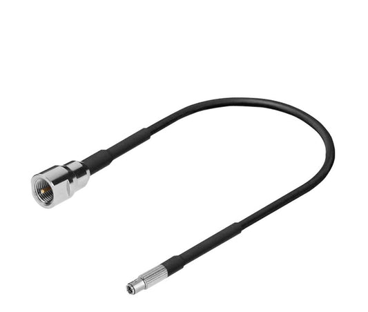 RFI RFPL FME-Male to TS9 RG174 Patch Lead is 250 mm long terminated with FME-Male and TS9 connectors. The TS9 connector suits most Telstra USB modems.