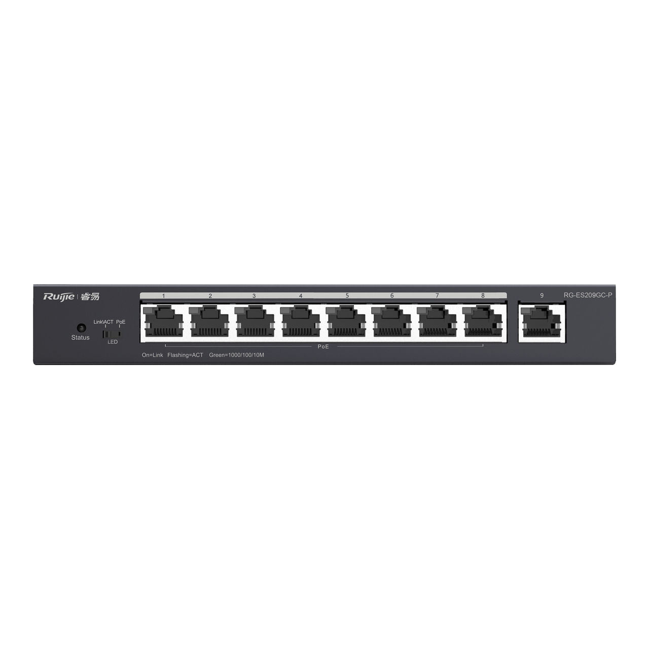 Ruijie RG-ES209GC-P 9-Port Managed PoE+ Switch - 802.3af/at