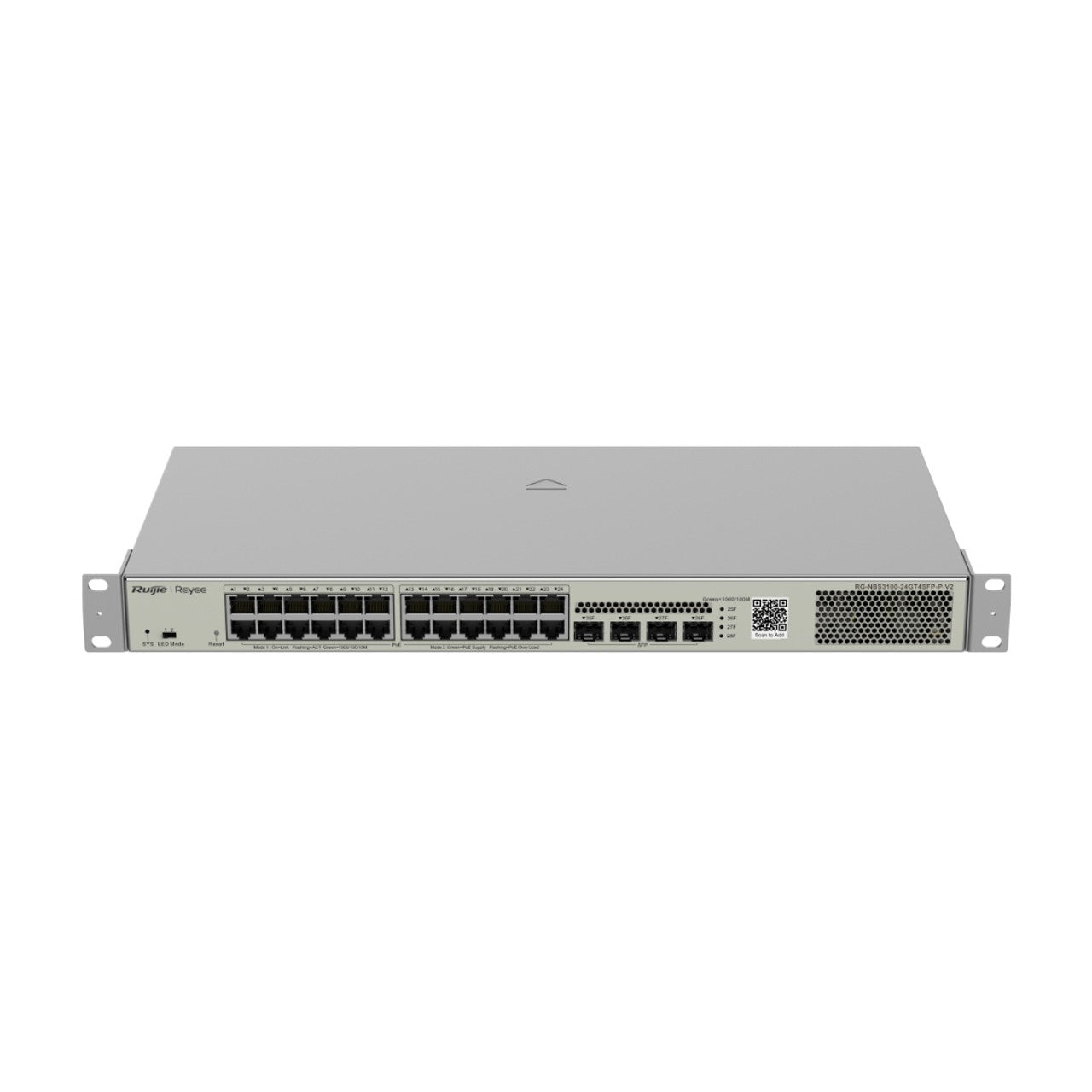 Ruijie Reyee RG-NBS3100-24GT4SFP-P 24-Port, L2 Managed PoE+ Switch, 19" Rack