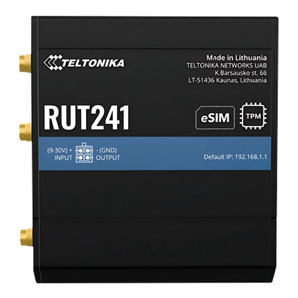 Teltonika RUT241 4G Industrial Router - Wi-Fi, Ethernet, WAN, DI/DO, eSIM (Optional)