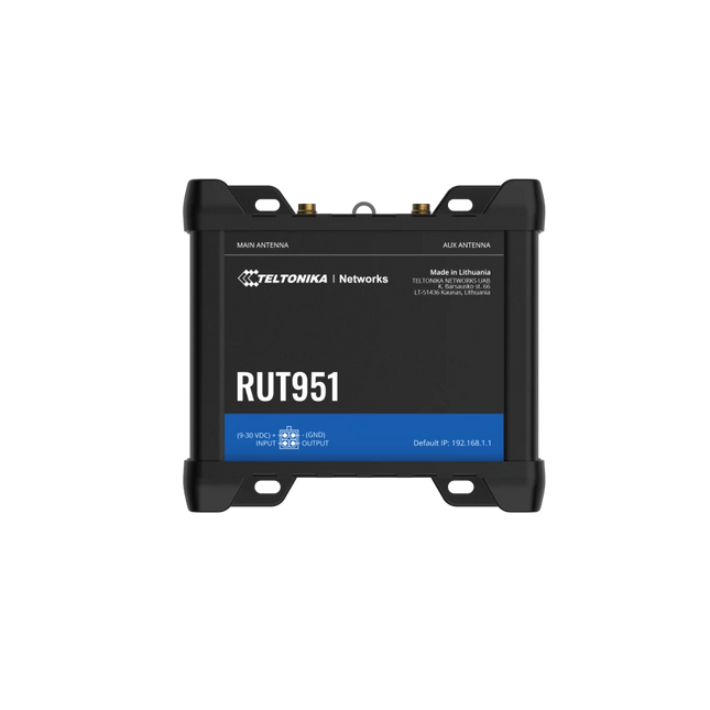 Teltonika RUT951 is a high-performance, industrial grade 4G router designed for seamless and reliable connectivity. Featuring dual-SIM failover, 4G LTE, WiFi, and four Ethernet ports