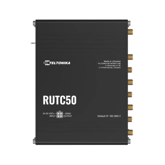 Teltonika RUTC50 5G Industrial Router - Dual Sim, Wi-Fi 6, Ethernet, WAN, DI/DO