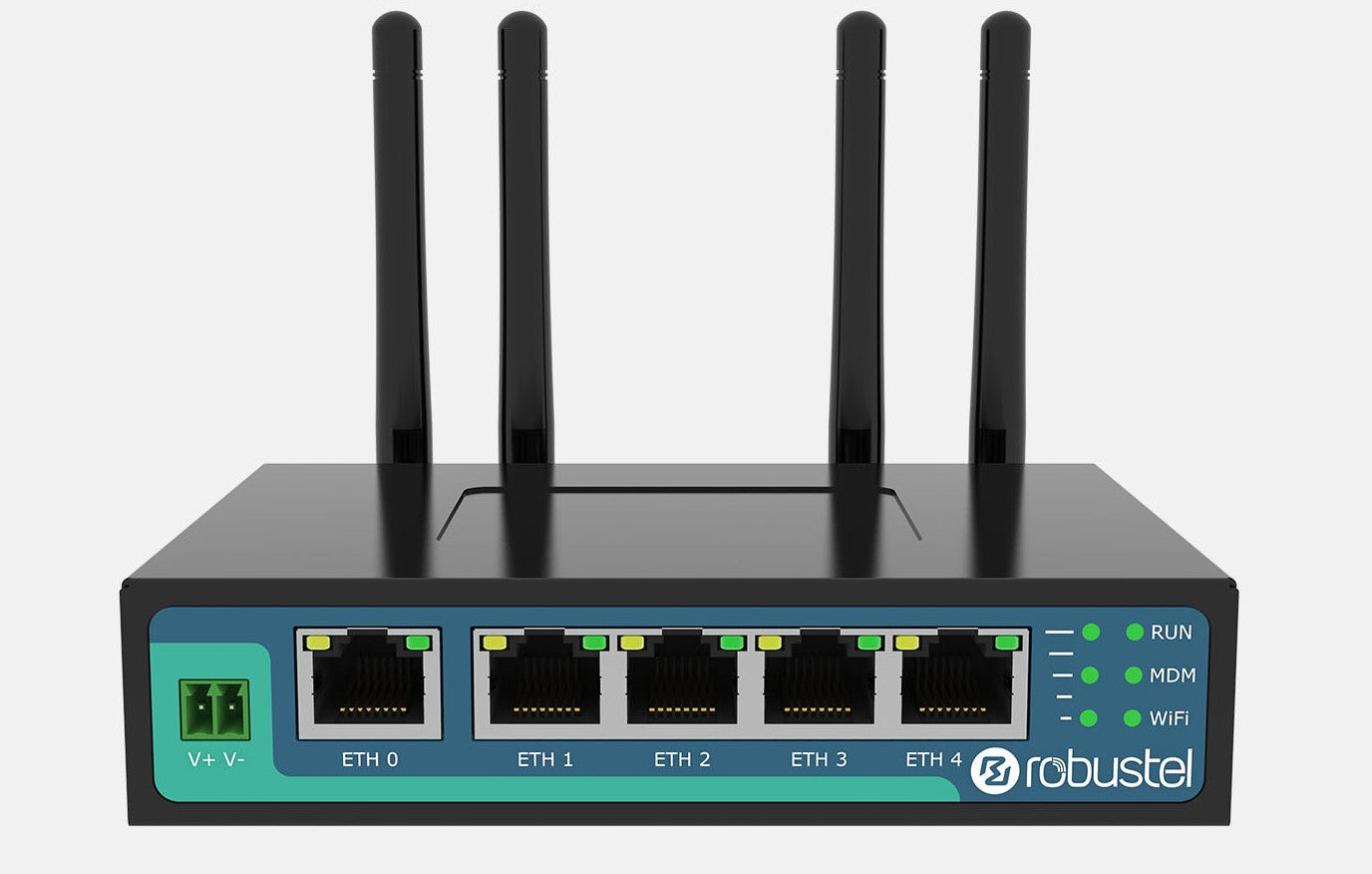 Robustel R2011 Industrial Cellular Router with 5 Ethernet Ports, Dual SIM