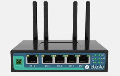 Robustel R2011 Industrial Cellular Router with 5 Ethernet Ports, Dual SIM