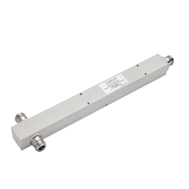 CommScope S-2-CPUSE-H-DI6 Splitter is a rugged and high-performance RF component, designed for indoor and outdoor applications requiring efficient signal distribution with a 555-2700 MHz frequency range.