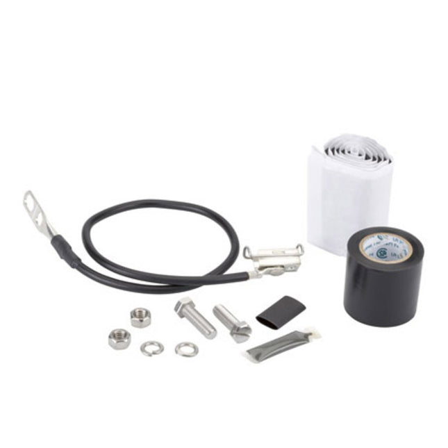 CommScope SG12-06B2A SureGroundÂ® Grounding Kit is designed for secure grounding of 1/2" corrugated and smoothwall coaxial cables. Featuring high-quality tinned copper and stainless-steel components, this kit provides durability and superior conductivity for telecommunications and RF installations.
