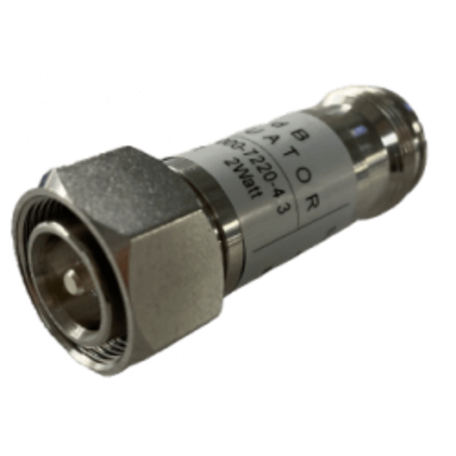 RFI SP0000-7206-4.3 Attenuator, 6 dB, DC-4 GHz, 2W, 4.3-10 Male/Female