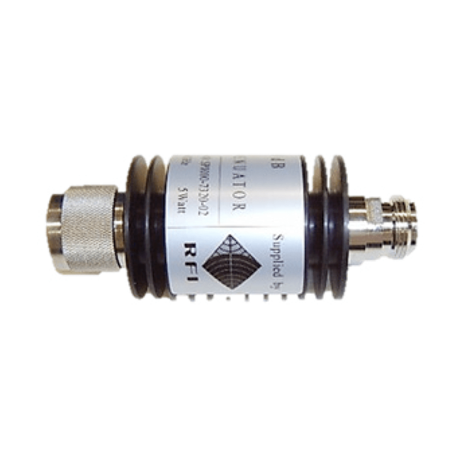 RFI SP0000-7310-02 Attenuator, 10 dB, DC-3 GHz, 5W, N Male/Female