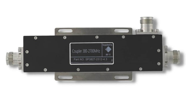 RFI SP3827-2306-4.3 Directional Coupler, 3 Port, 6 dB, 380-2700 MHz, 200W, 4.3-Female