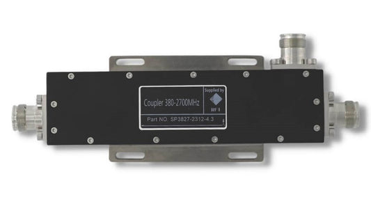 RFI SP3827-2308-4.3 Directional Coupler, 3 Port, 8 dB, 380-2700 MHz, 200W, 4.3-Female