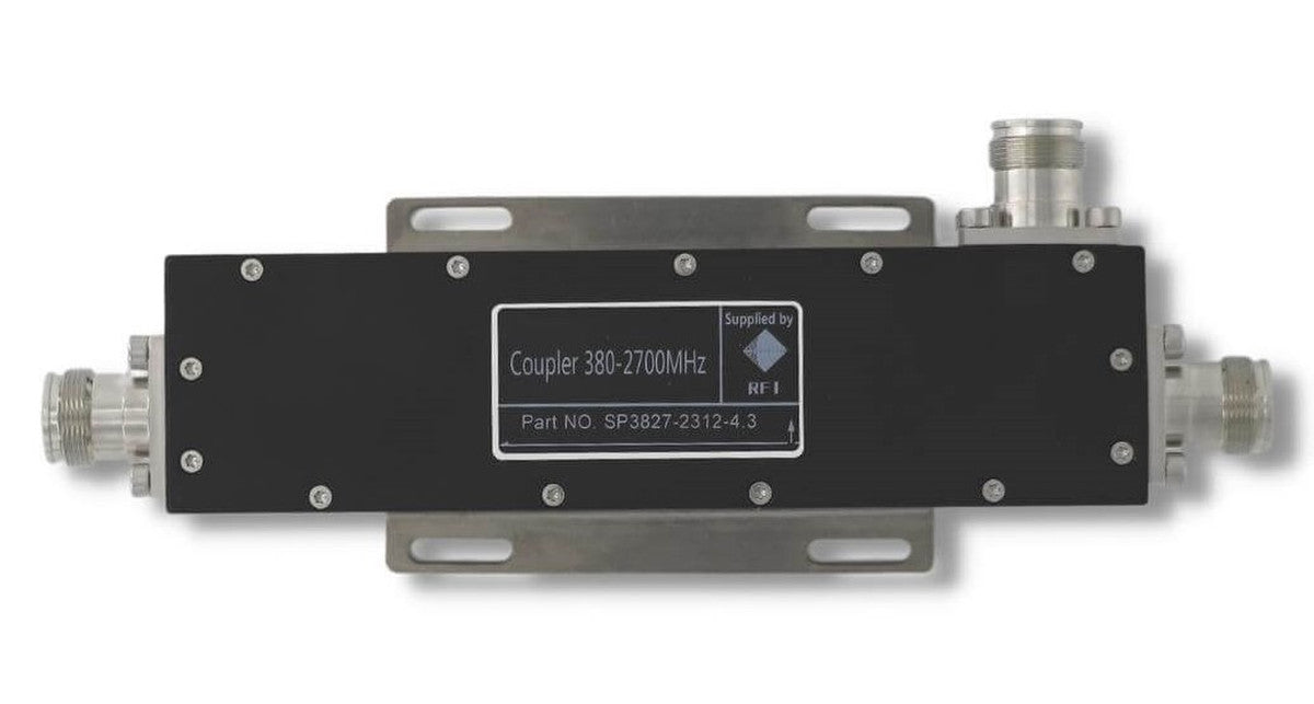 RFI SP3827-2330-4.3 Directional Coupler, 3 Port, 30 dB, 380-2700 MHz, 200W, 4.3-Female