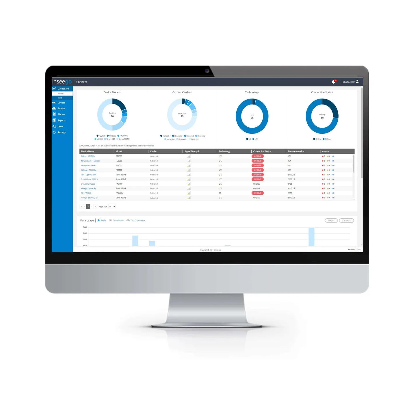 Inseego Connect Software SVC-CNA-1NM is a 12 month subscription for Inseego Connect Advanced, which allows for simplified deployment, remote management, and monitoring of Inseego devices.