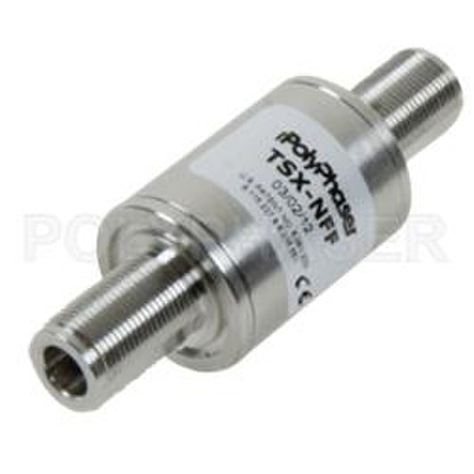 PolyPhaser TSX-NFF Surge Protector, 698 MHz-2.7 GHz, N F/F, 500W