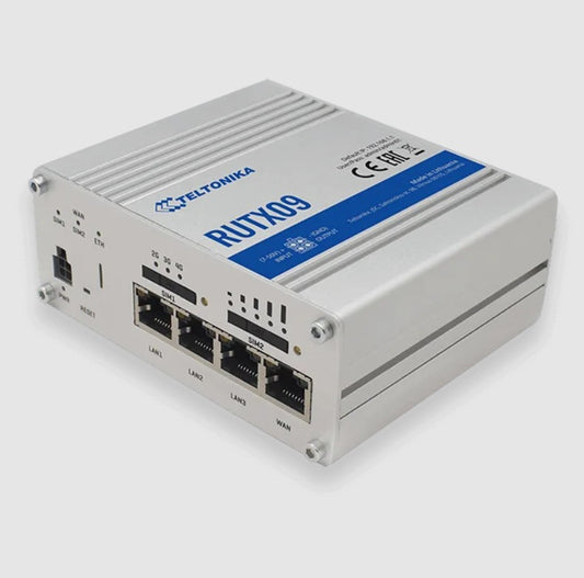 Teltonika RUTX09 4G Industrial Router Dual Sim, Wi-Fi, Ethernet, WAN, DI/DO