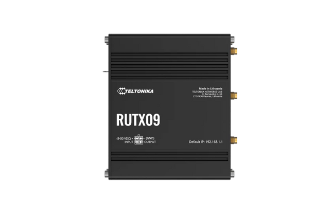 Teltonika RUTX09 4G Industrial Router - Dual SIM, Wi-Fi, Ethernet, WAN, DI/DO