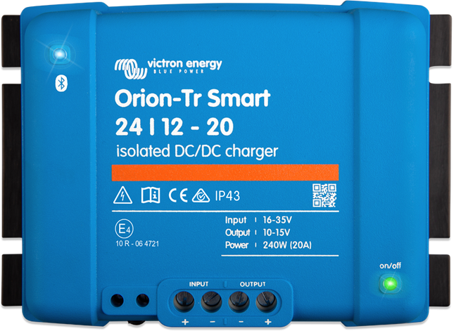 Victron Orion TR Smart DC-DC Charger, 20A, 24/12V, Isolated - ORI241224120
