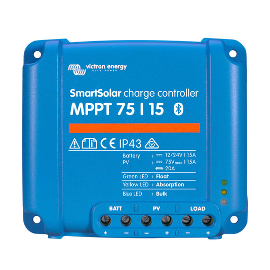 Victron SmartSolar MPPT Regulator, 15A, 12-24/75V - SCC075015060R